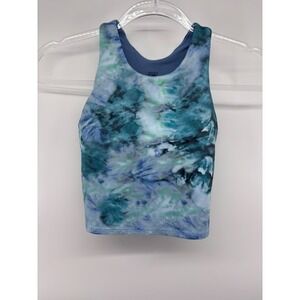 Athleta Girl Active Tank Top Tie Dye Blue Green‎ Sleeveless L/12